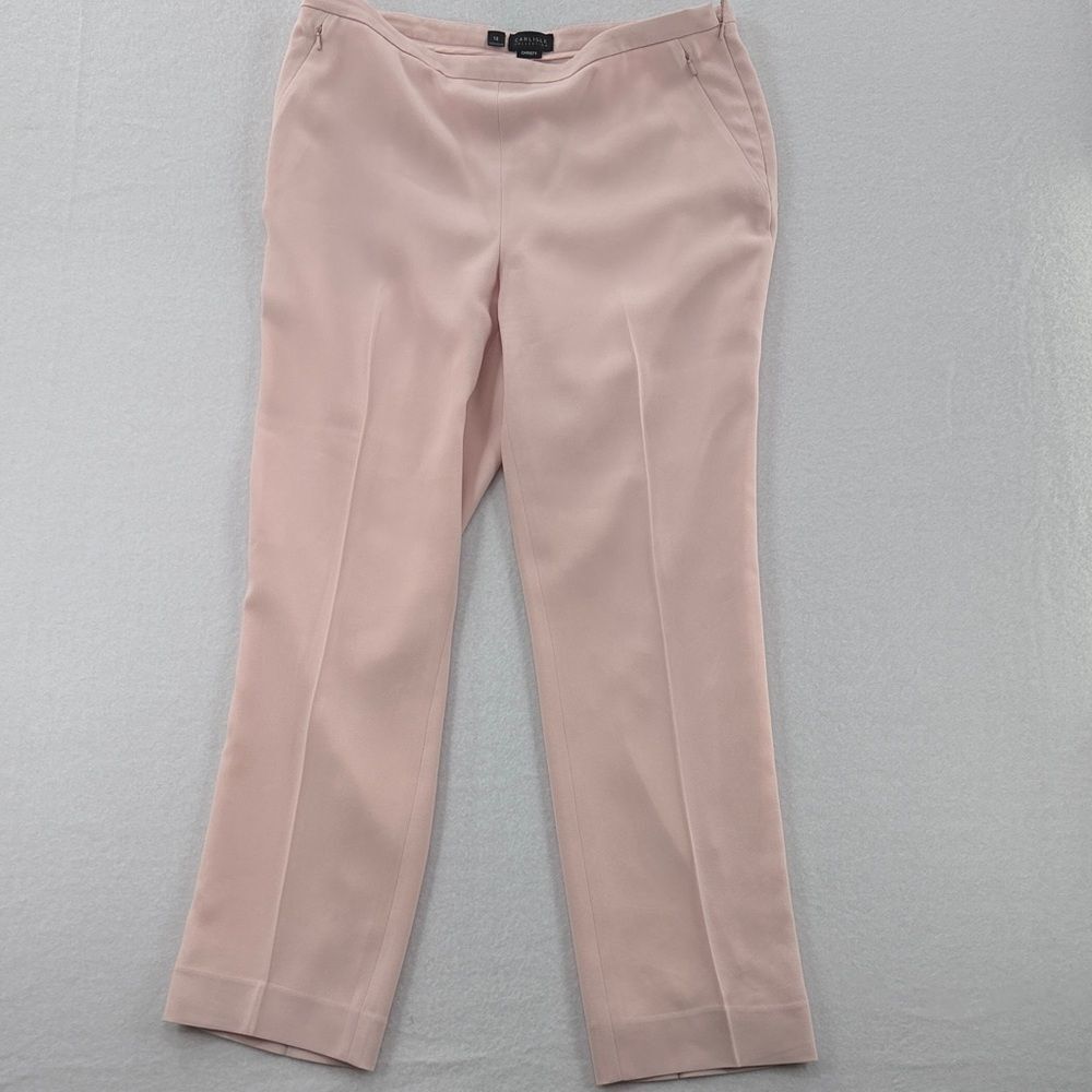 3For$20 Carlisle Collection Christy Pink Straight Lined Trouser Pants Size 12